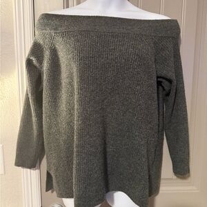 Lane Bryant Off-Shoulder Gray Sweater